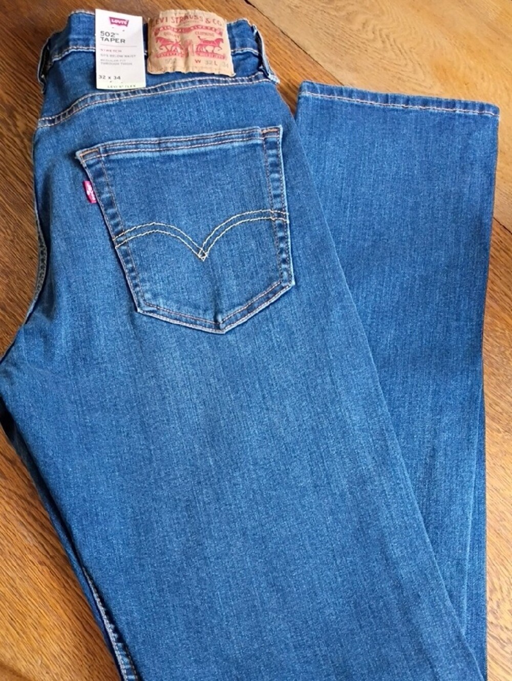 Levi's Men's 502 Taper Blue Flex Jeans 32 X 34 - Picture 2 of 8